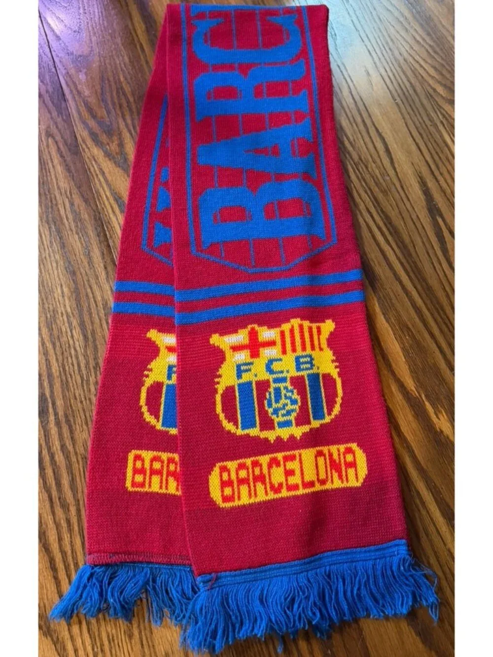 FC Barcelona Scarf Spain Football Soccer Club FCB Official Product Red Blue